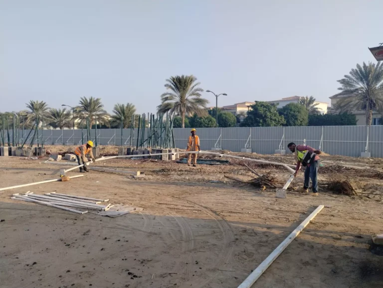 Labour tent Installation started (2)